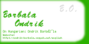 borbala ondrik business card